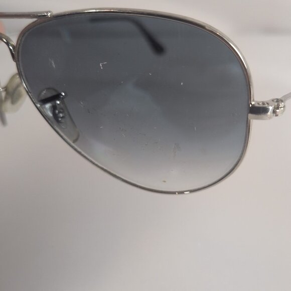 Ray Ban Aviator Silver 3025 003/3F Blue Gradient Sunglasses Italy 55014 2N - Picture 10 of 16